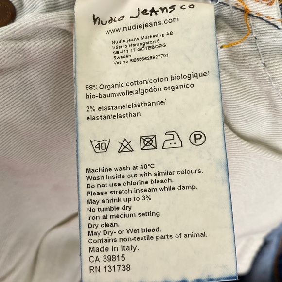 Nudie Jeans Tape Ted Grey Worn Indigo, W 31 - Picture 9 of 10